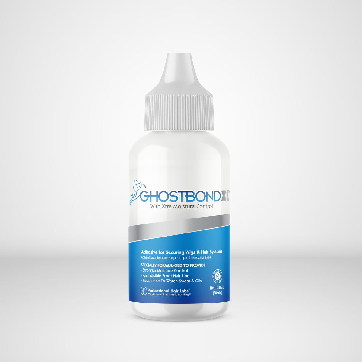 Ghostbond hair product bottle on a white background