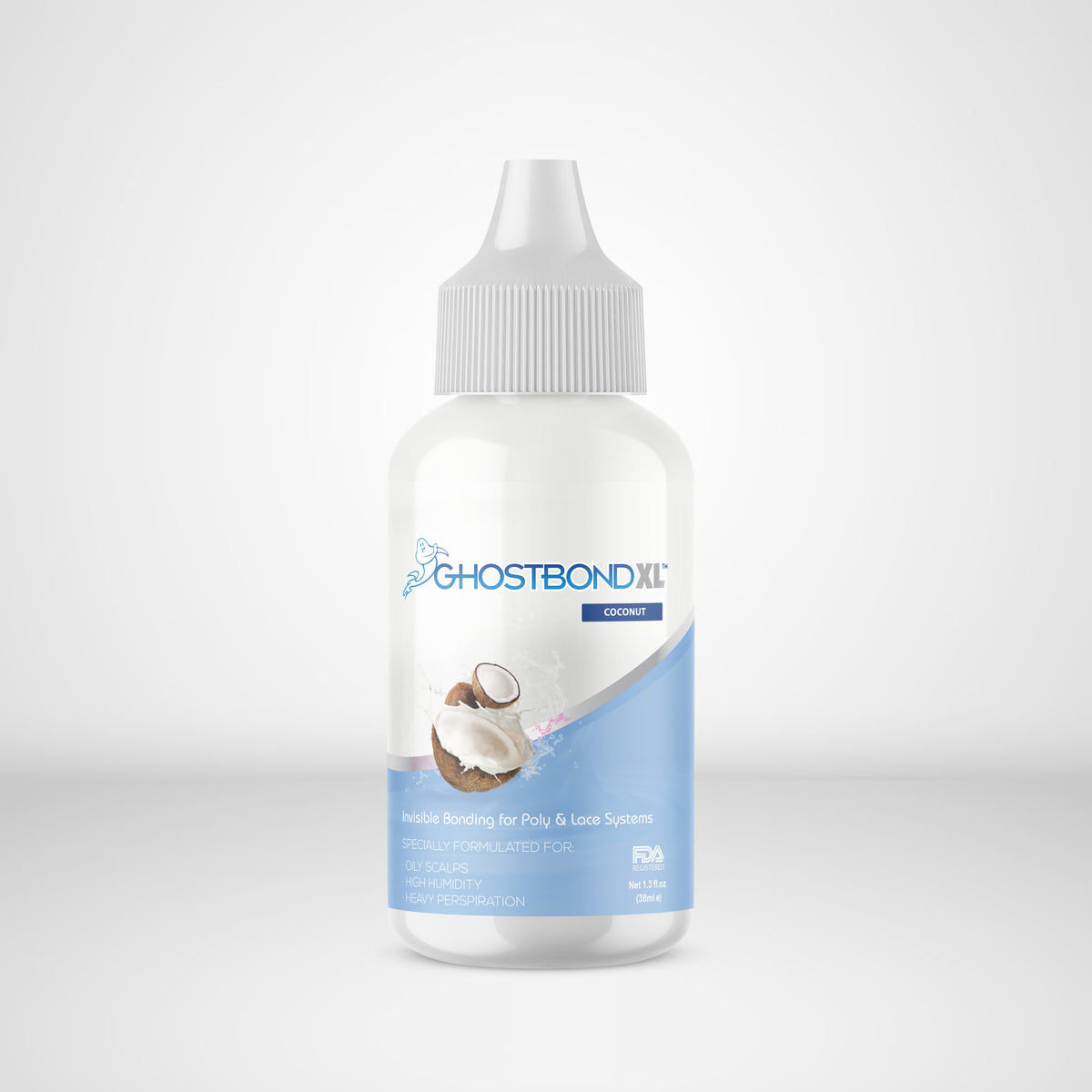 Ghostbond XL coconut hair product bottle on a white background