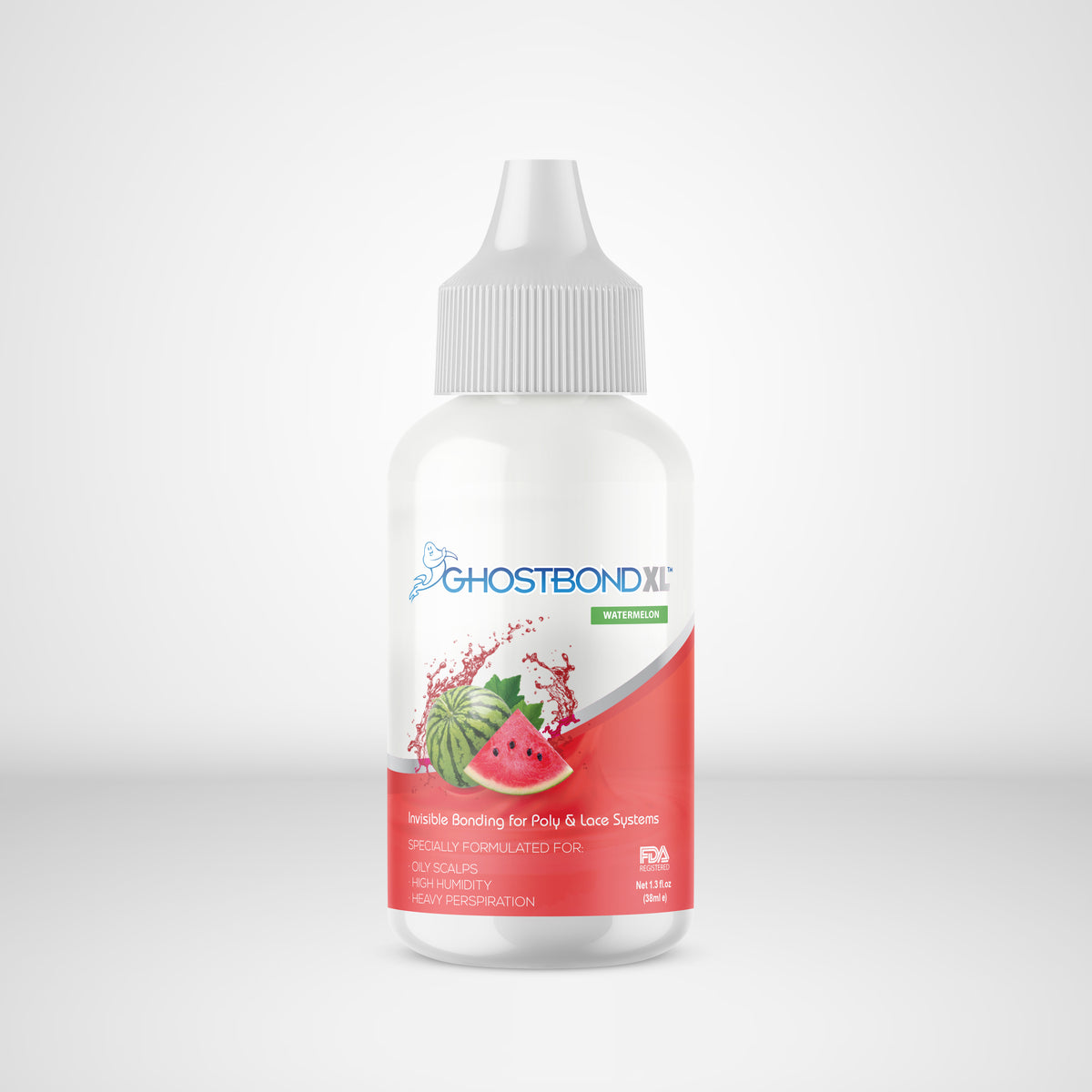 Bottle of Ghostbond XL with watermelon flavor on a white background