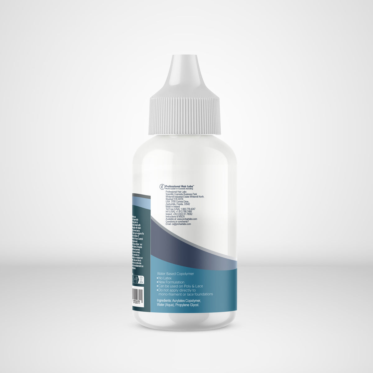 Bottle with a label on a white background