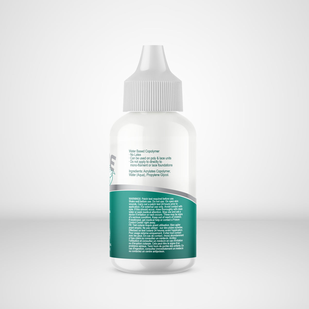 Bottle with a label on a white background