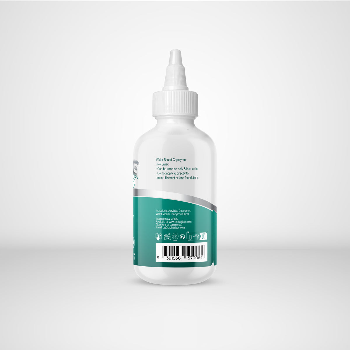 Bottle with a white cap on a light gray background