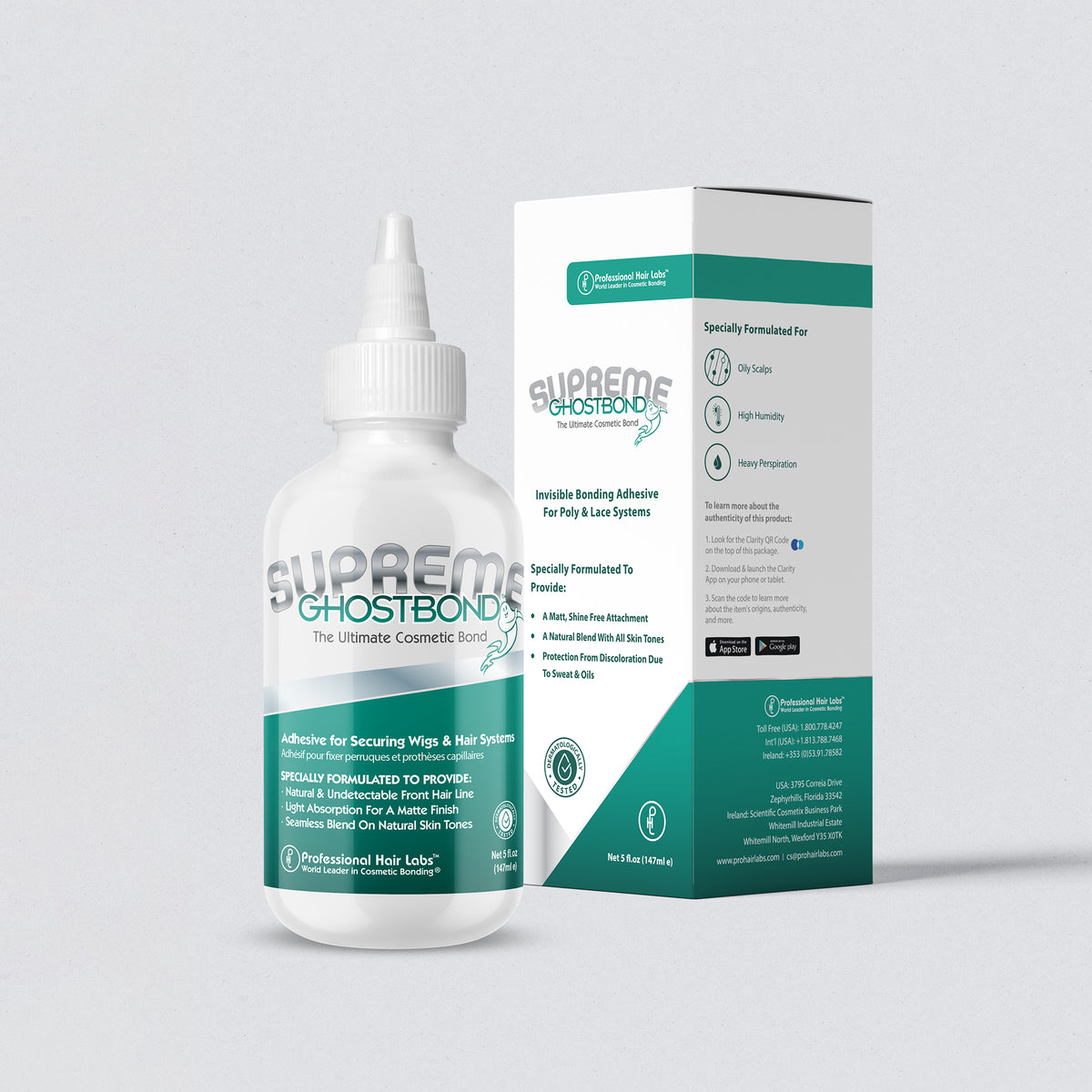 Ghostbond Supreme adhesive bottle and packaging on a white background