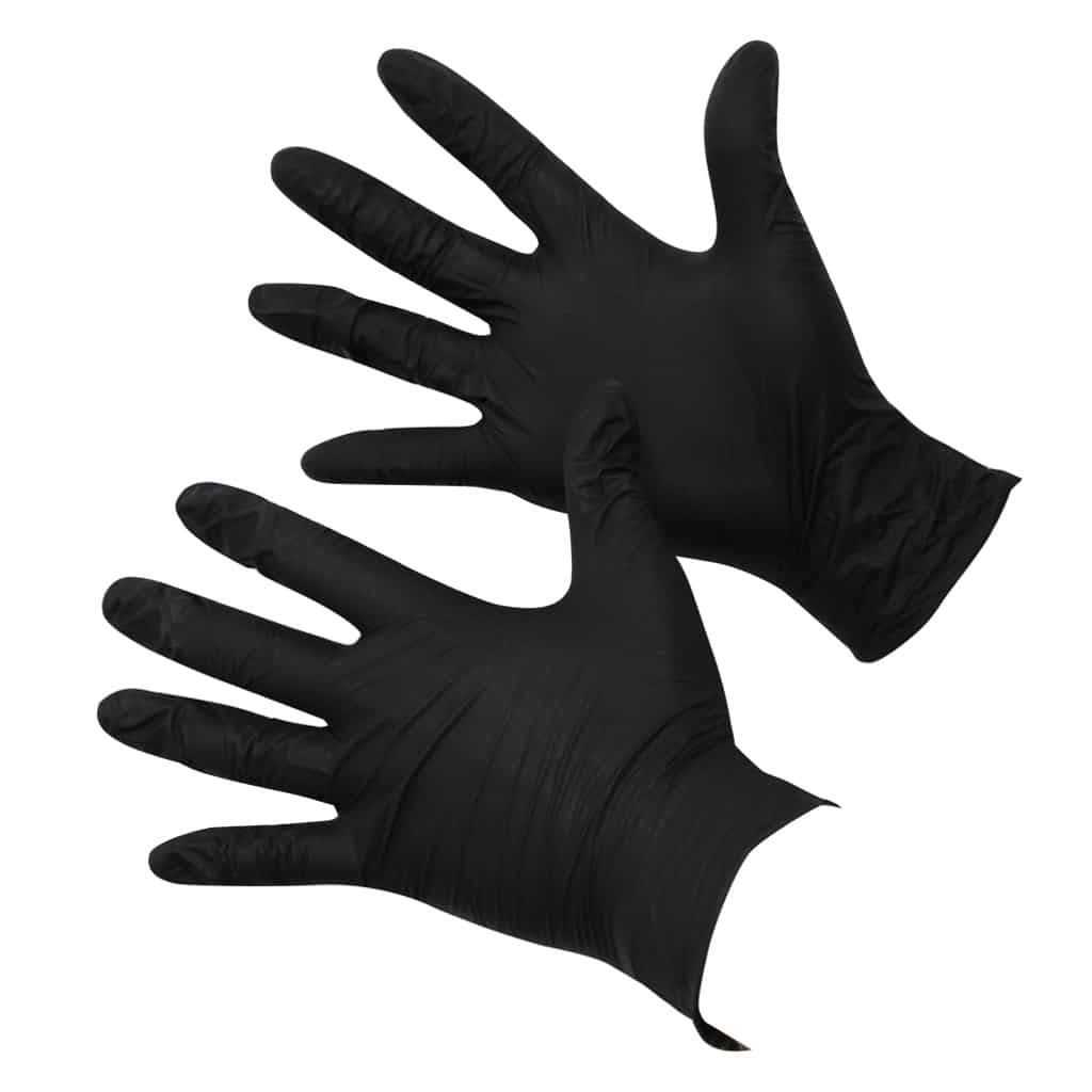Powder Free Black Nitrile Gloves image 0