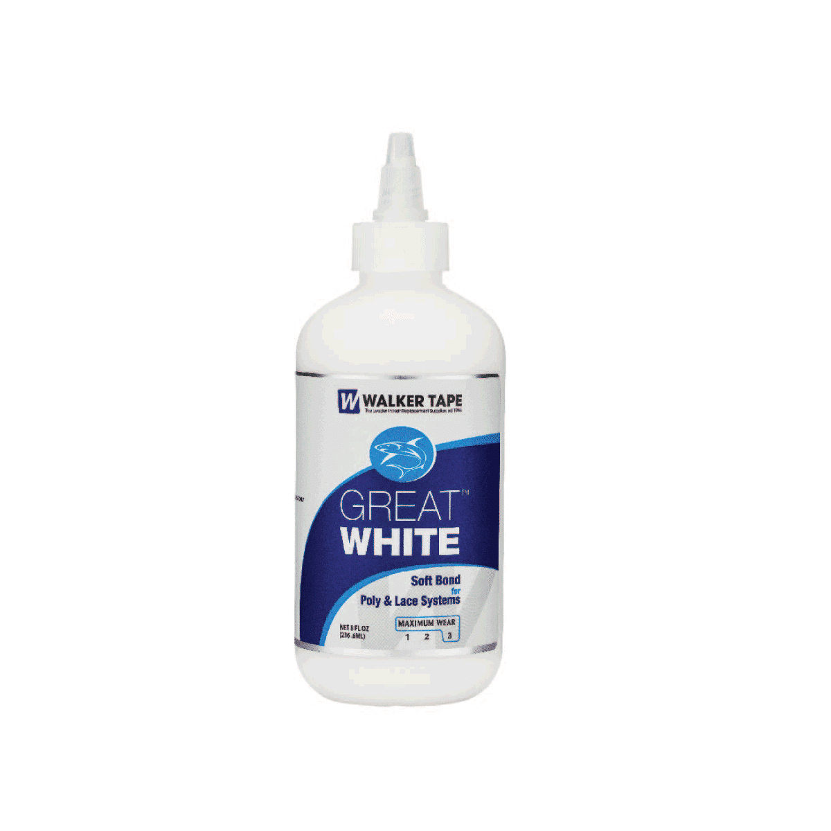 Walker Tape Great White soft glue bottle on a white background