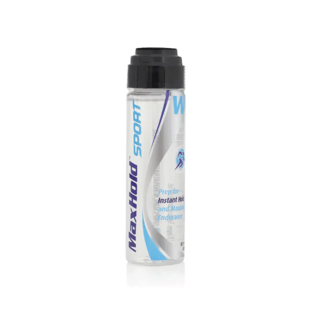 MaxHold Sport hair dab on bottle on a white background