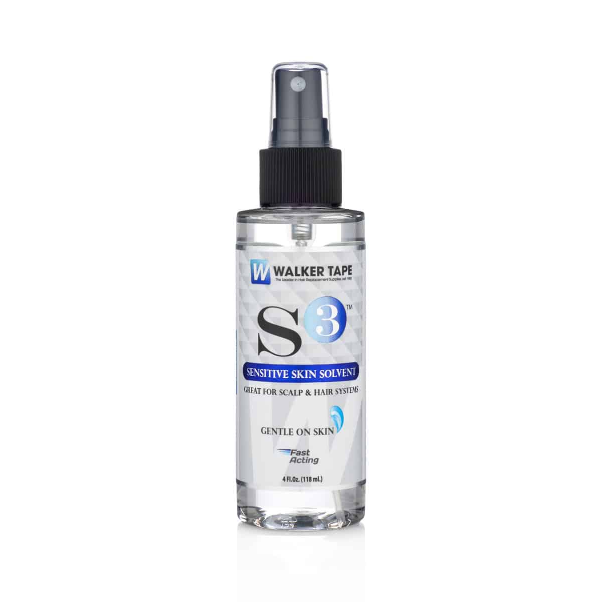 Walker Tape Sensitive Skin Solvent bottle on a white background